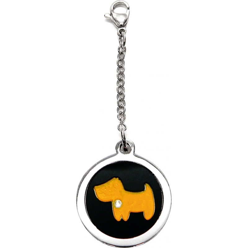 I Puppies Dog Steel and Orange Tag For Collar Medallion