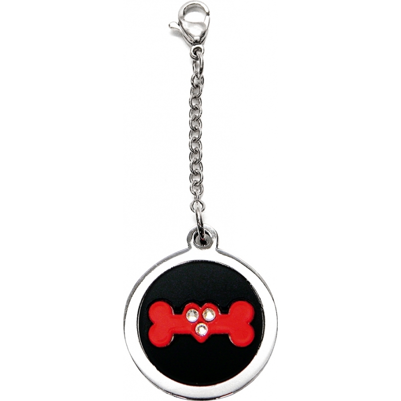 I Puppies Dog Steel and Red Tag For Collar Medallion