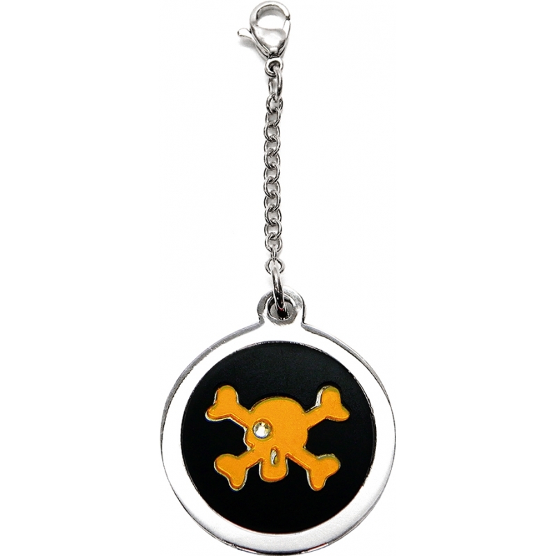 I Puppies Dog Steel and Orange Tag For Collar Medallion