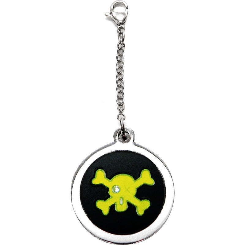 I Puppies Dog Steel and Green Tag For Collar Medallion