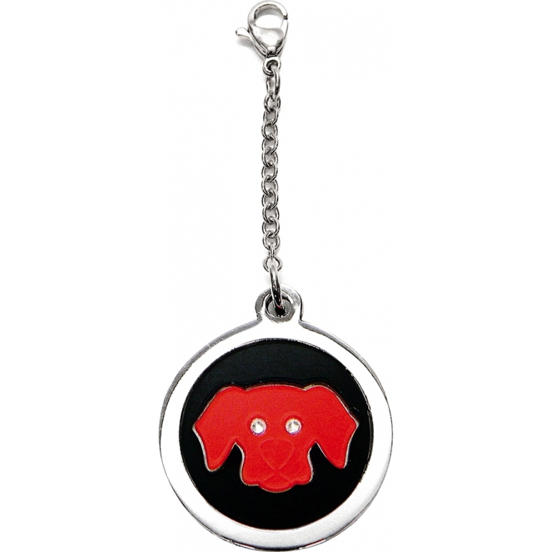 I Puppies Dog Steel and Red Tag For Collar Medallion