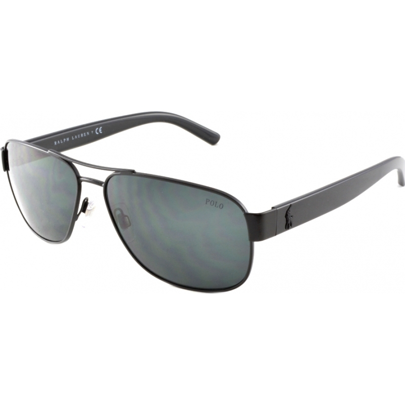 Polo Ralph Lauren PH3089 60 Matte Black Grey 903887 Sunglasses