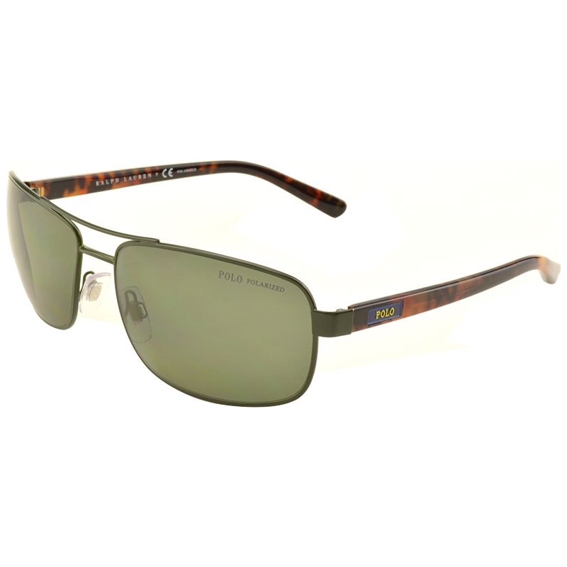 Polo Ralph Lauren PH3095 63 Shiny Green 90059A Polarized Sunglasses