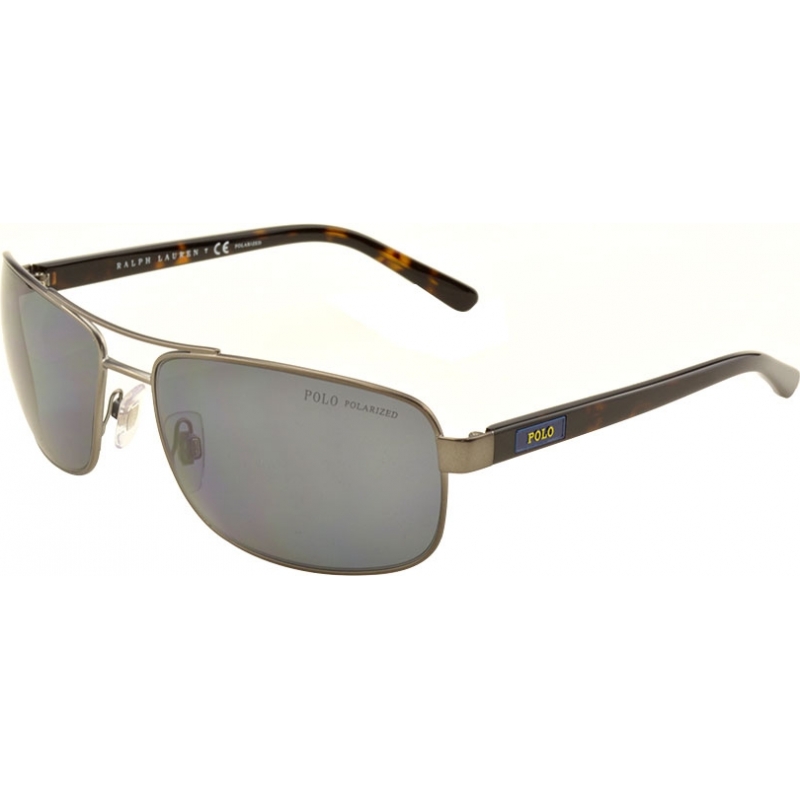 Polo Ralph Lauren PH3095 63 Matte Gunmetal 905081 Polarized Sunglasses