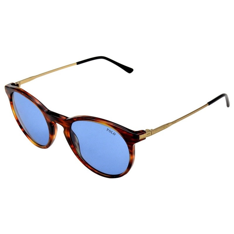 Polo Ralph Lauren PH4096 50 Classic Flair Striped Havana 500772 Sunglasses