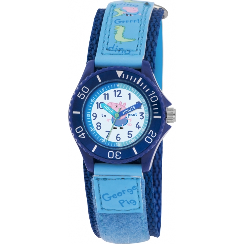 Peppa Pig Boys Time Teacher Watch with Blue PU Strap