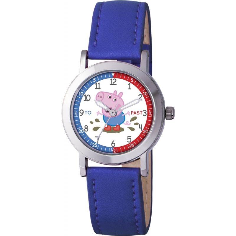 Peppa Pig Boys Time Teacher Watch with Blue PU Strap