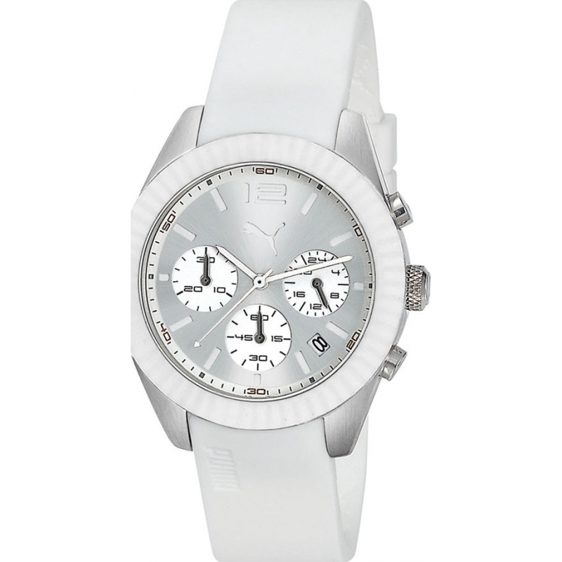 Puma Motorsport Grip Chrono Silver White Watch