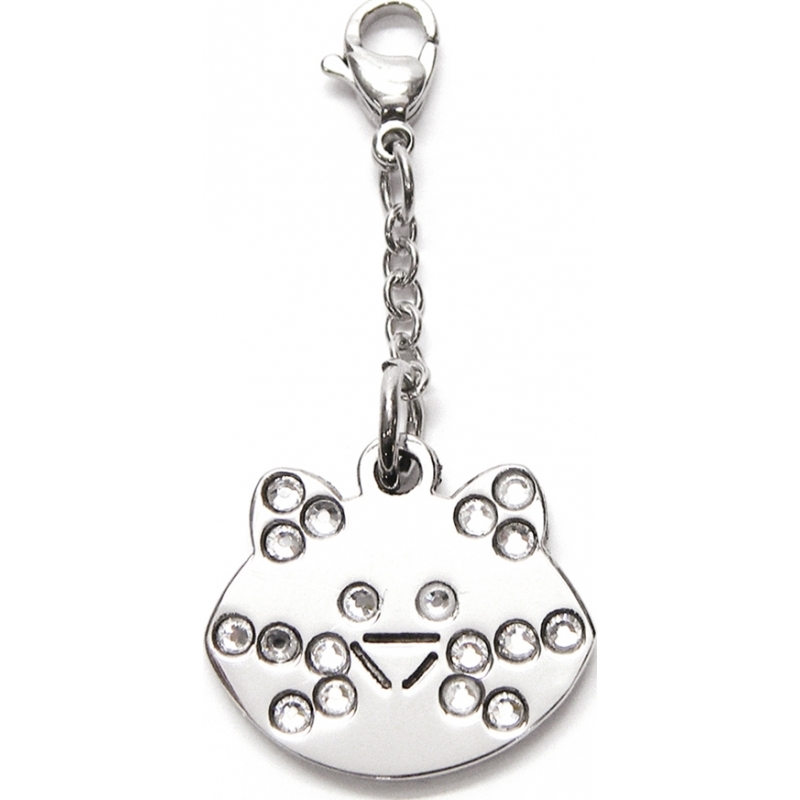 I Puppies Cat Steel Crystal Medallion