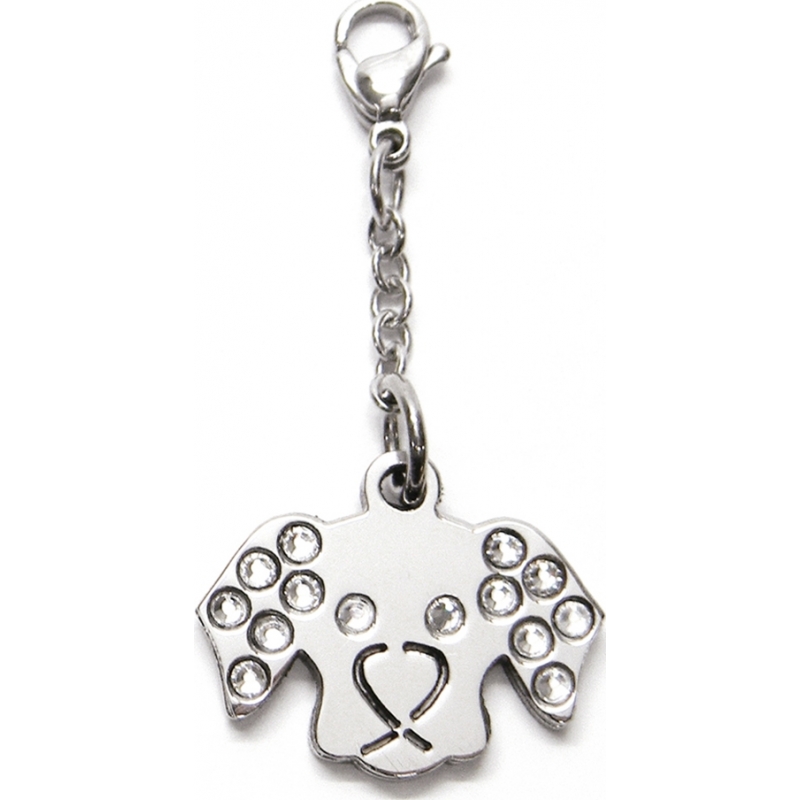 I Puppies Dog Steel Crystal Medallion