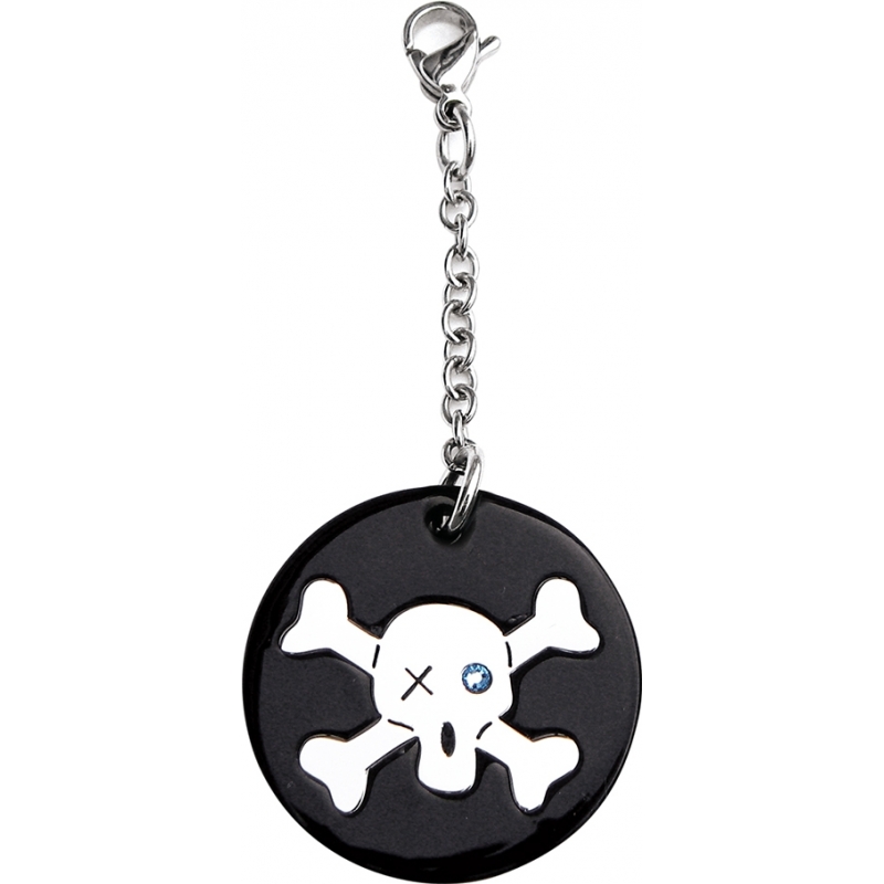 I Puppies Dog Black Crystal Medallion