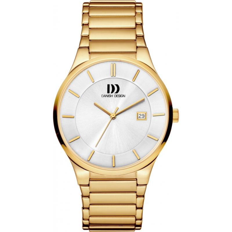 Danish Design Mens Gold Plated Mesh Watch