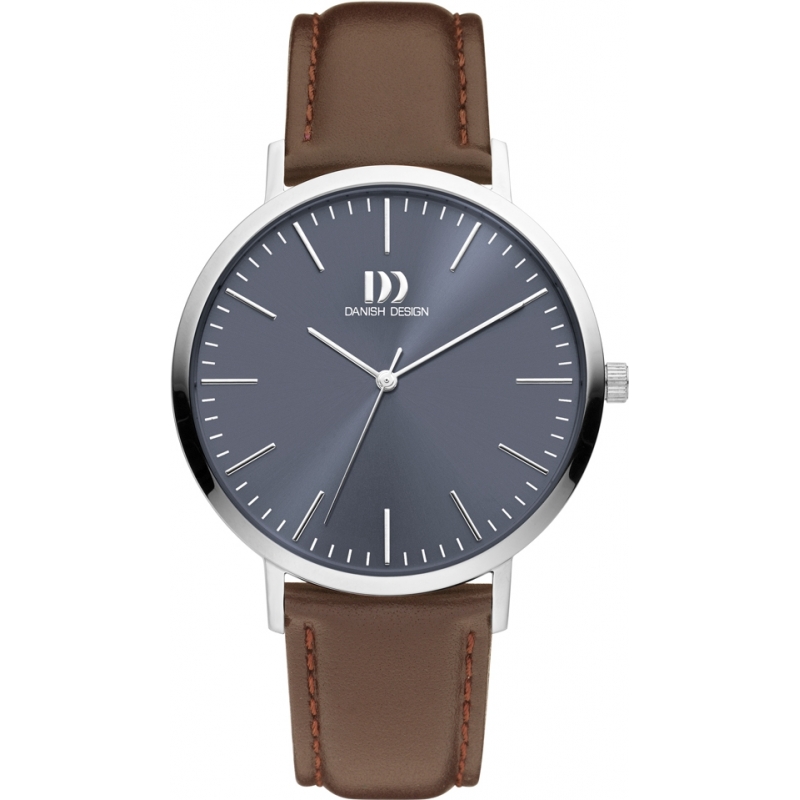 Danish Design Mens Brown Leather Strap Watch
