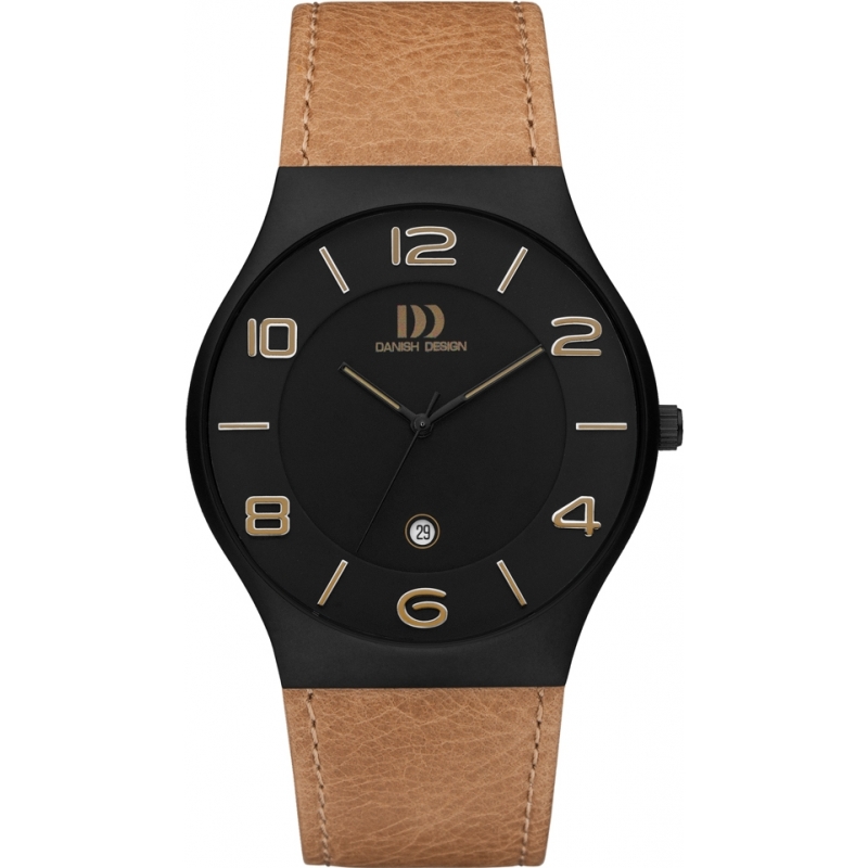 Danish Design Mens Tan Leather Strap Watch