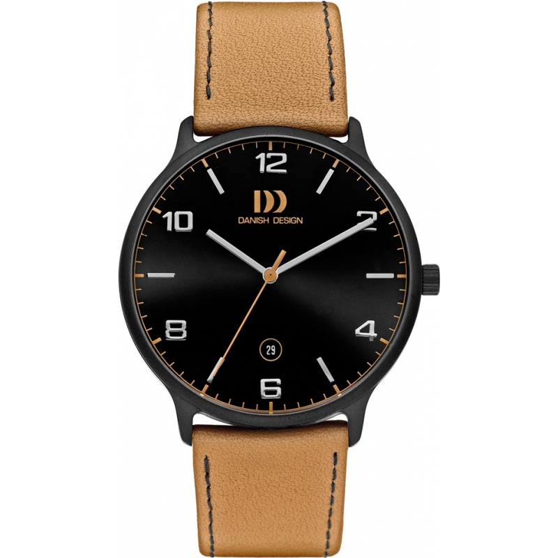 Danish Design Mens Titanium Tan Strap Watch