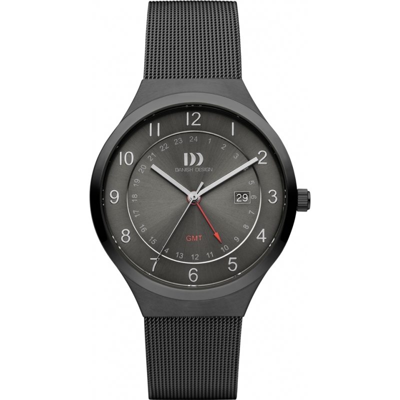 Danish Design Mens Black Steel Mesh Bracelet Watch