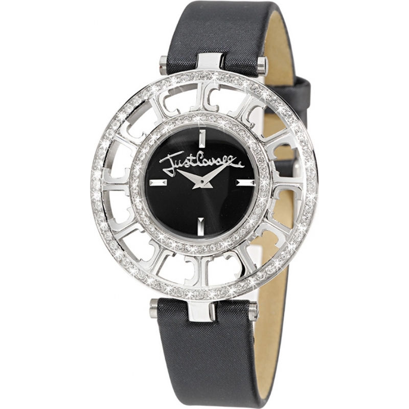 Just Cavalli Ladies Black Multilogo Watch