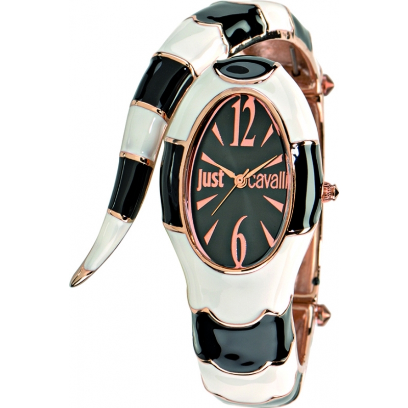 Just Cavalli Ladies Black and White Poison Watch