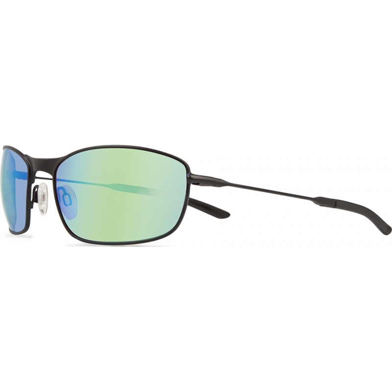 Revo RE3090 Thin Shot Matte Black - Green Water Polarized Sunglasses