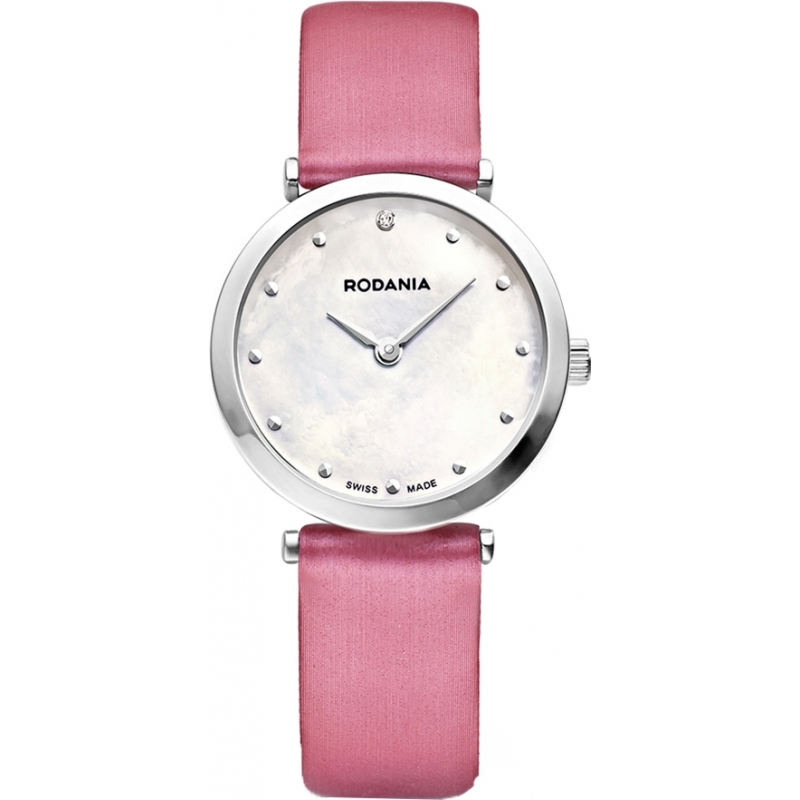 Rodania Swiss Ladies Pink Elios Silk Watch
