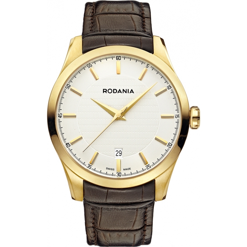 Rodania Swiss Mens Gold and Brown Nolan Watch