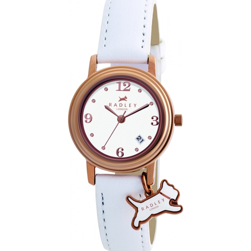 Radley Ladies Charm White Leather Strap Watch