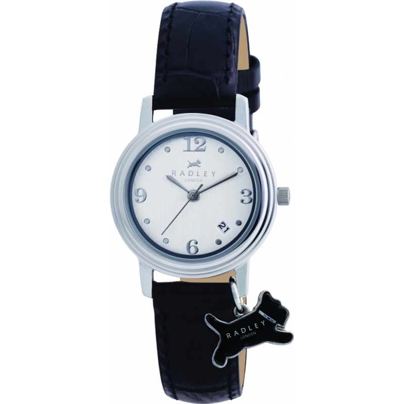 Radley Ladies Charm Black Leather Strap Watch