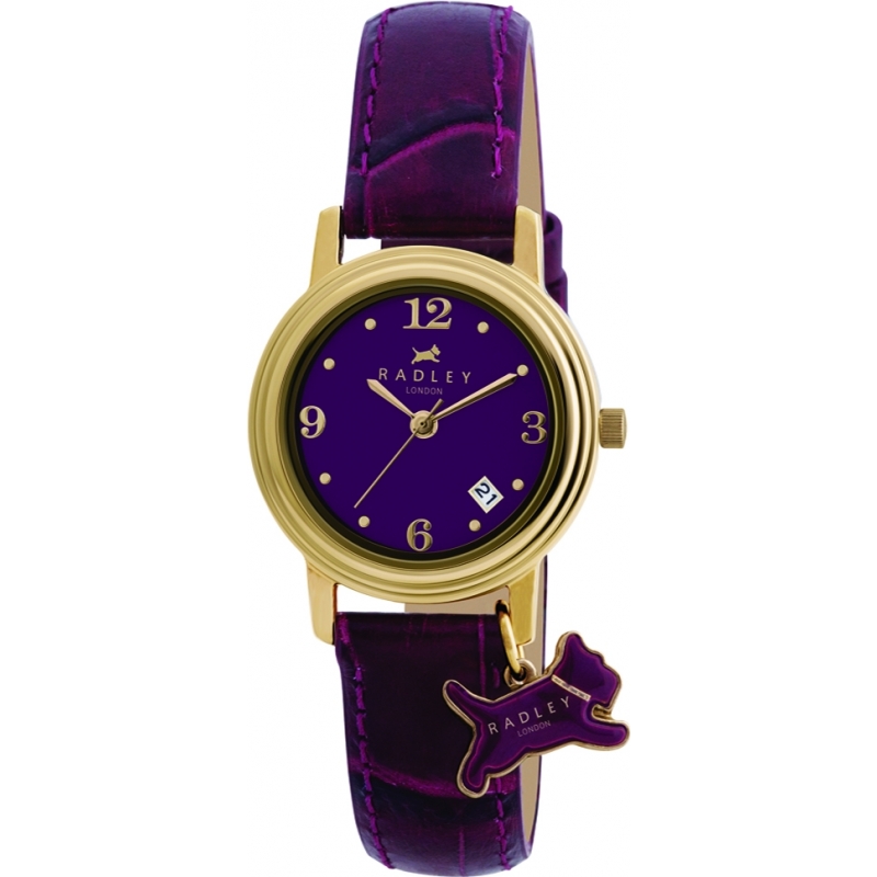Radley Ladies Charm Purple Leather Strap Watch