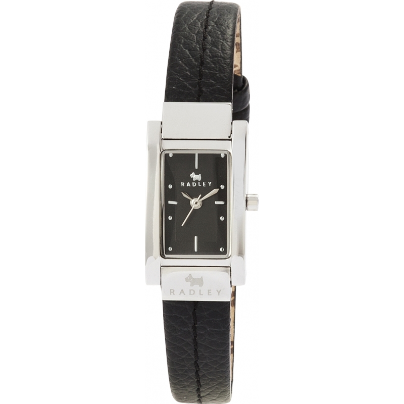 Radley Ladies Stitched Black Leather Strap Watch