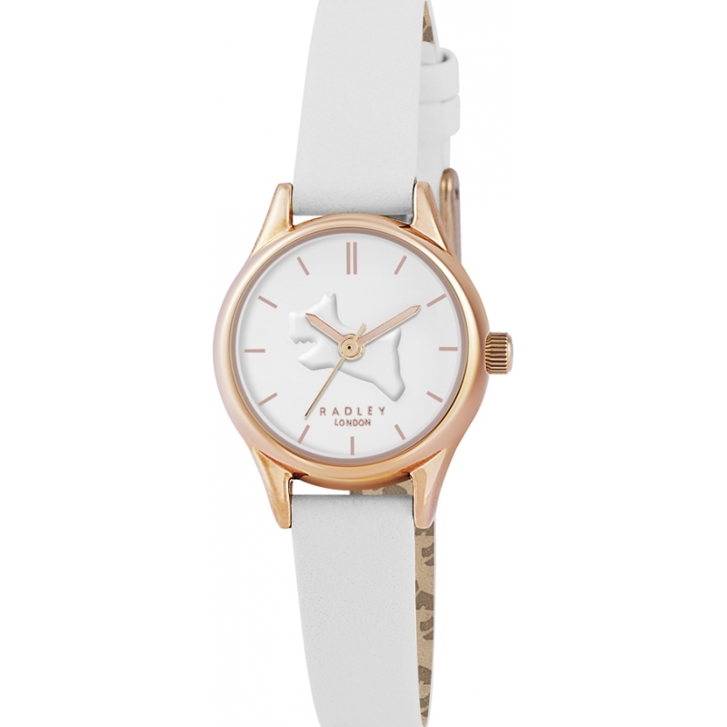 Radley Ladies On The Run White Leather Strap Watch