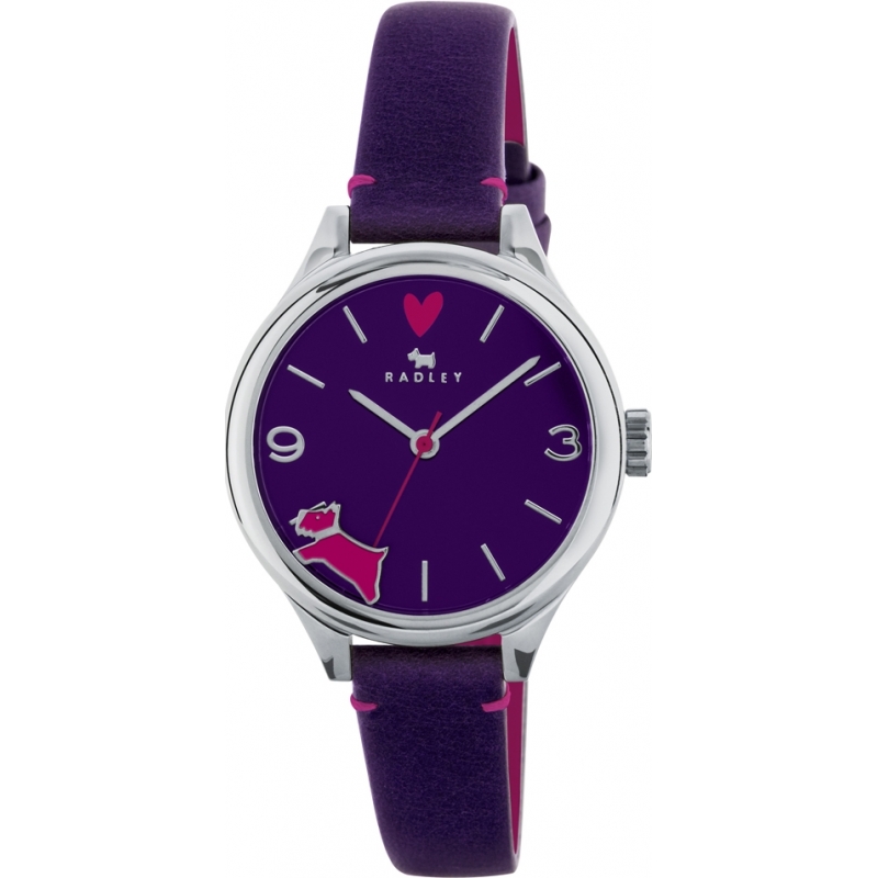 Radley Girls Best Friend Egg Plant Leather Strap Watch