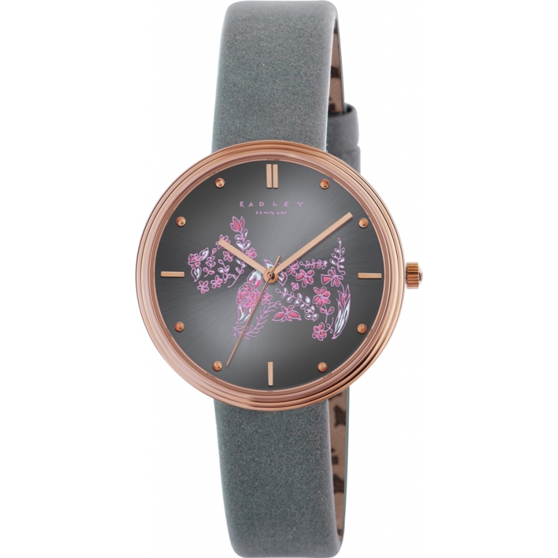 Radley Ladies Rosemary Gardens Thunder Leather Strap Watch