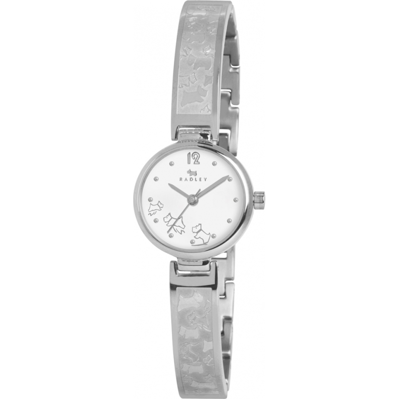 Radley Ladies Silver Etched Half Bangle Watch