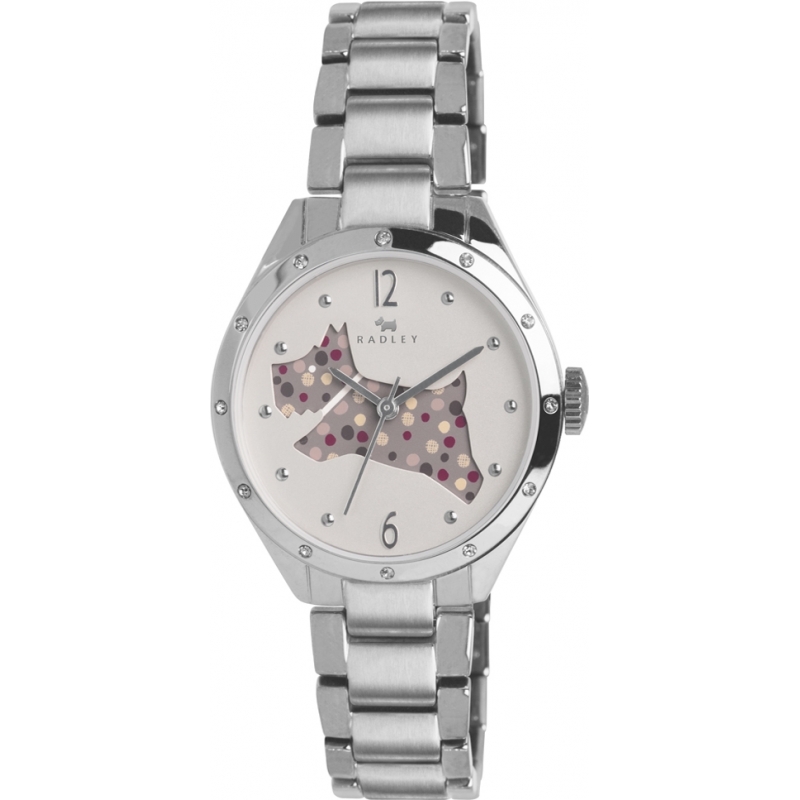 Radley Ladies Silver Cut Through Dog Bracelet Watch