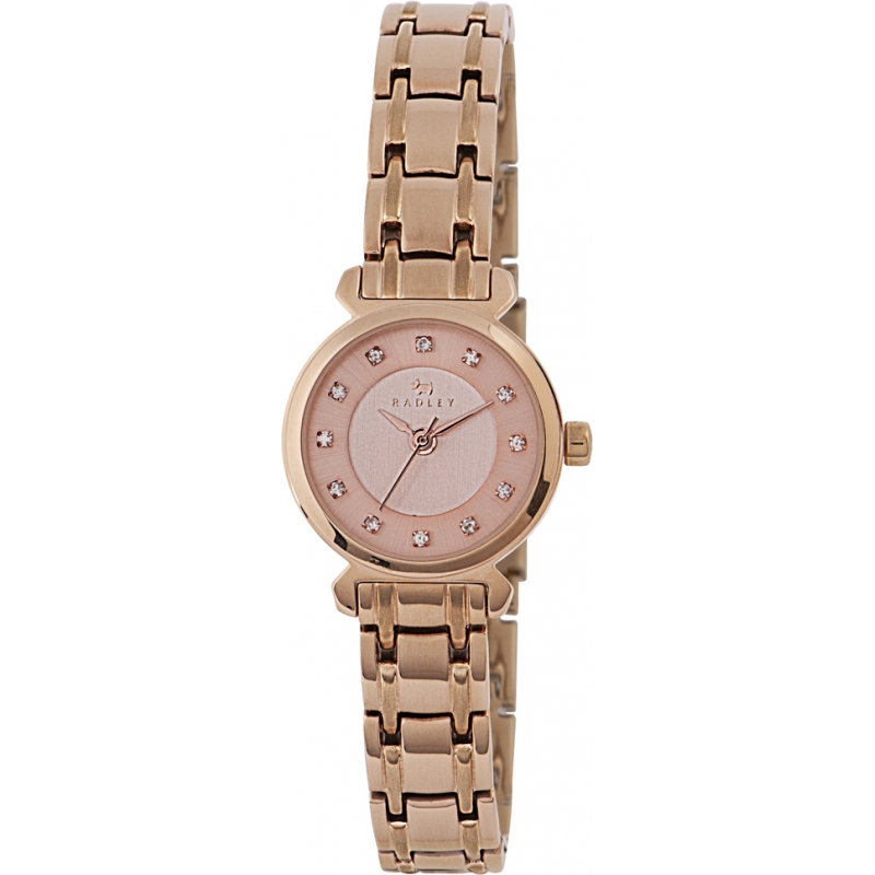 Radley Ladies Kingsley Rose Gold Bracelet Watch with Rose Stone Set