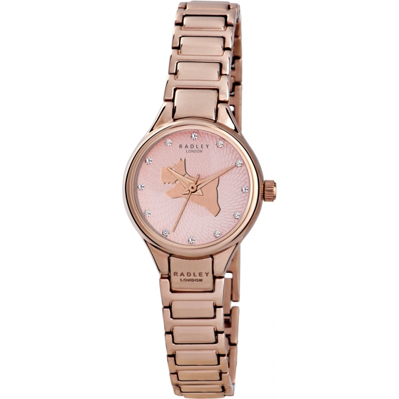 Radley Ladies On the Run Link Rose Gold Steel Bracelet Watch