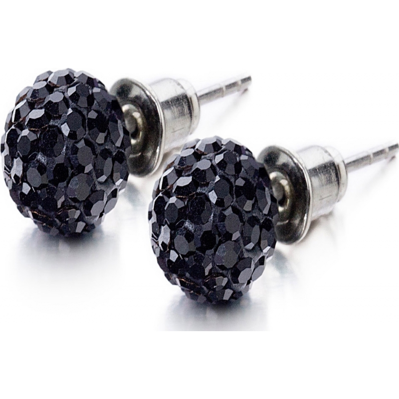 Shimla Ladies Fire Ball Black Stones Earrings