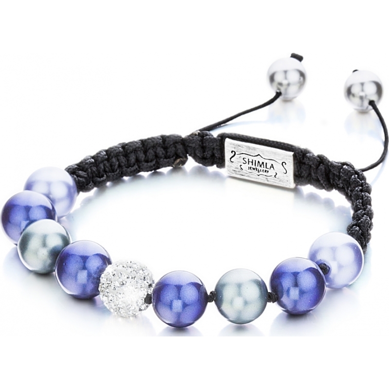 Shimla Ladies Shell Pearl Bracelet with Stone Fireball