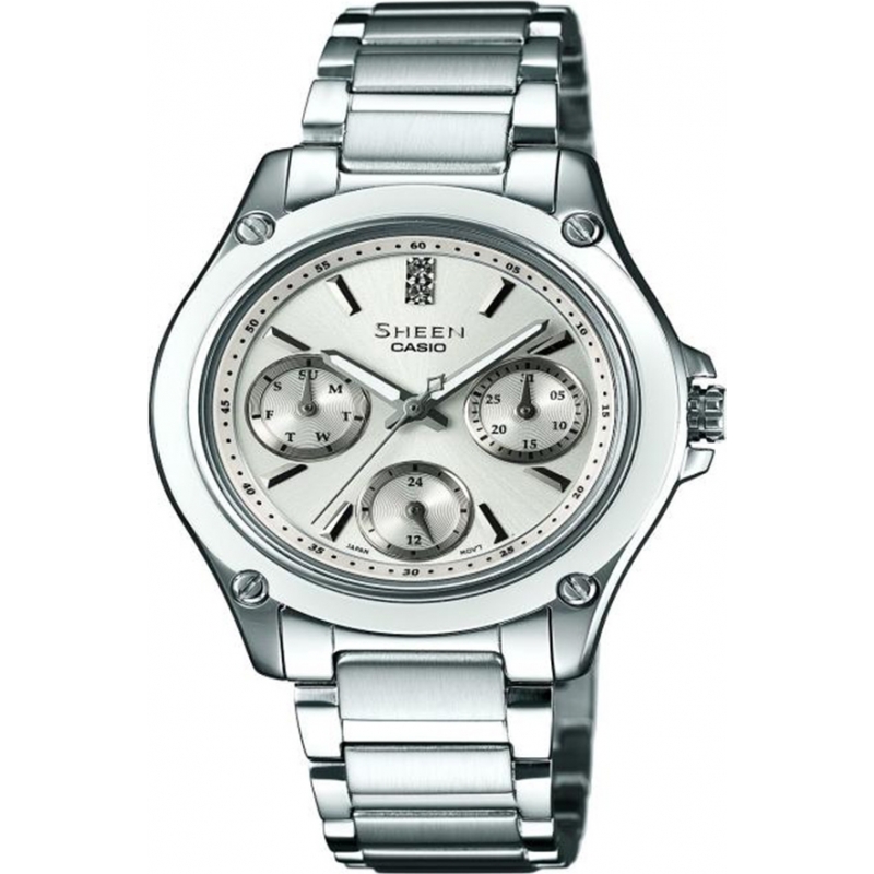 Casio Ladies Sheen Silver Bracelet Watch