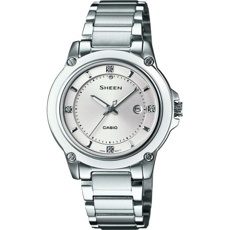 Casio Ladies Sheen Silver Steel Bracelet Watch