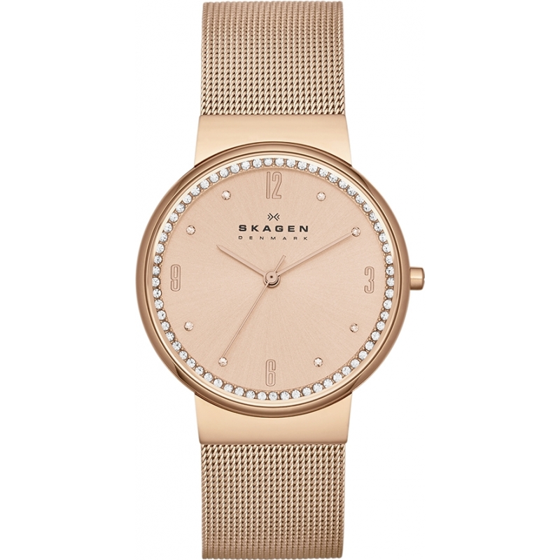 Skagen Ladies Klassik Rose Gold Mesh Watch