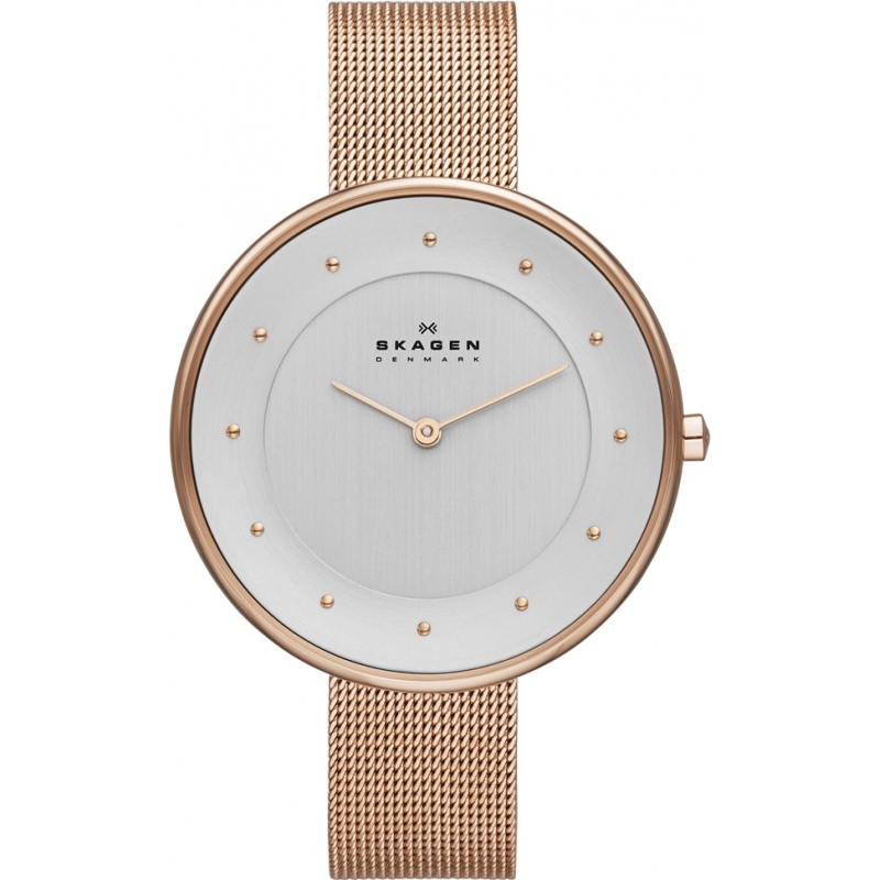 Skagen Ladies Klassik Rose Gold Mesh Watch