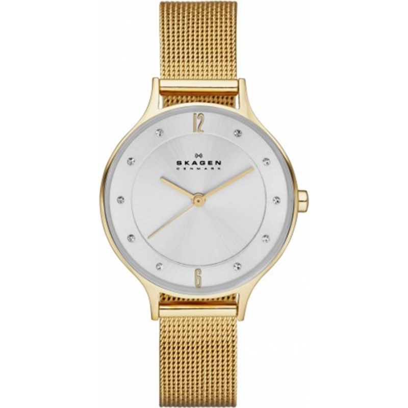 Skagen Ladies Anita Gold Mesh Watch