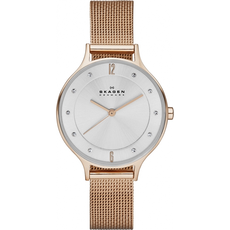 Skagen Ladies Anita Rose Gold Mesh Watch