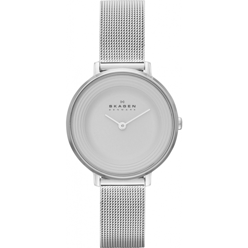 Skagen Ladies Ditte Silver Mesh Strap Watch