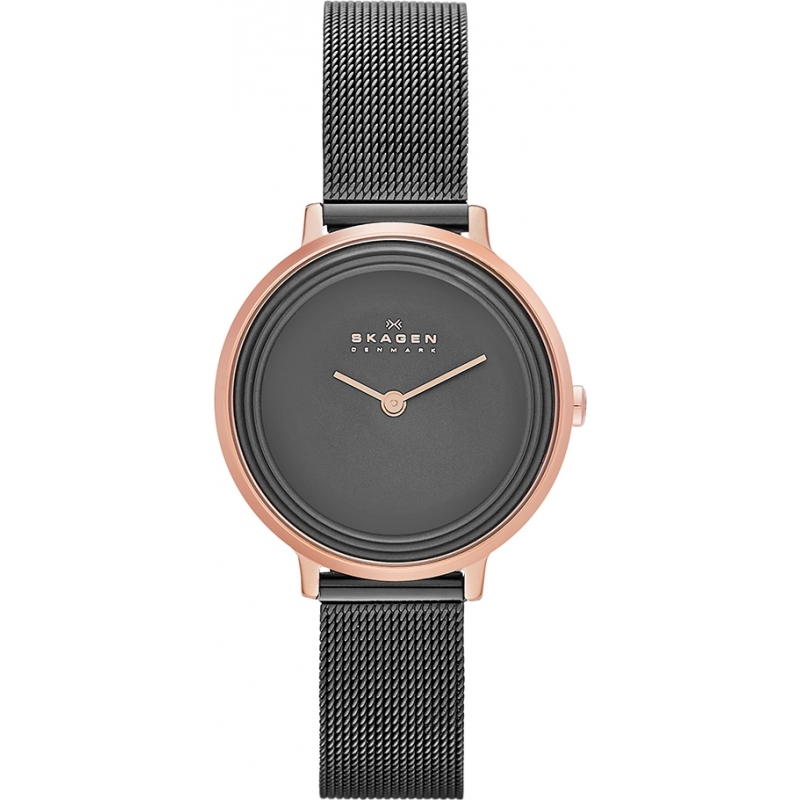 Skagen Ladies Ditte Grey Steel Mesh Watch