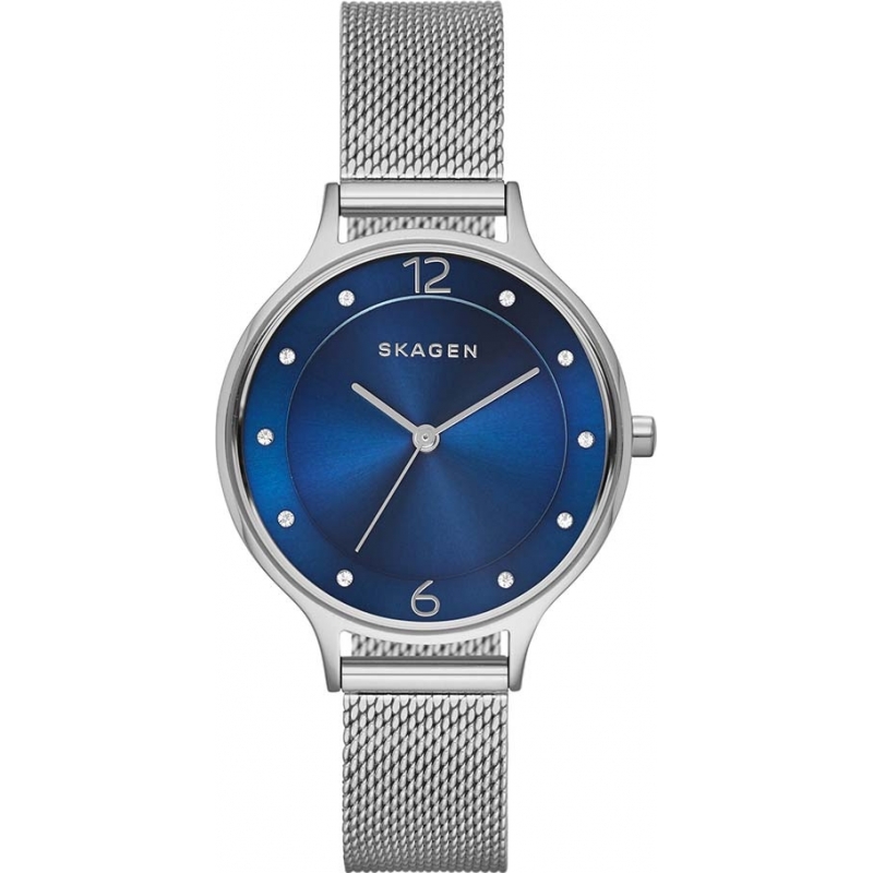 Skagen Ladies Anita Silver Mesh Strap Watch