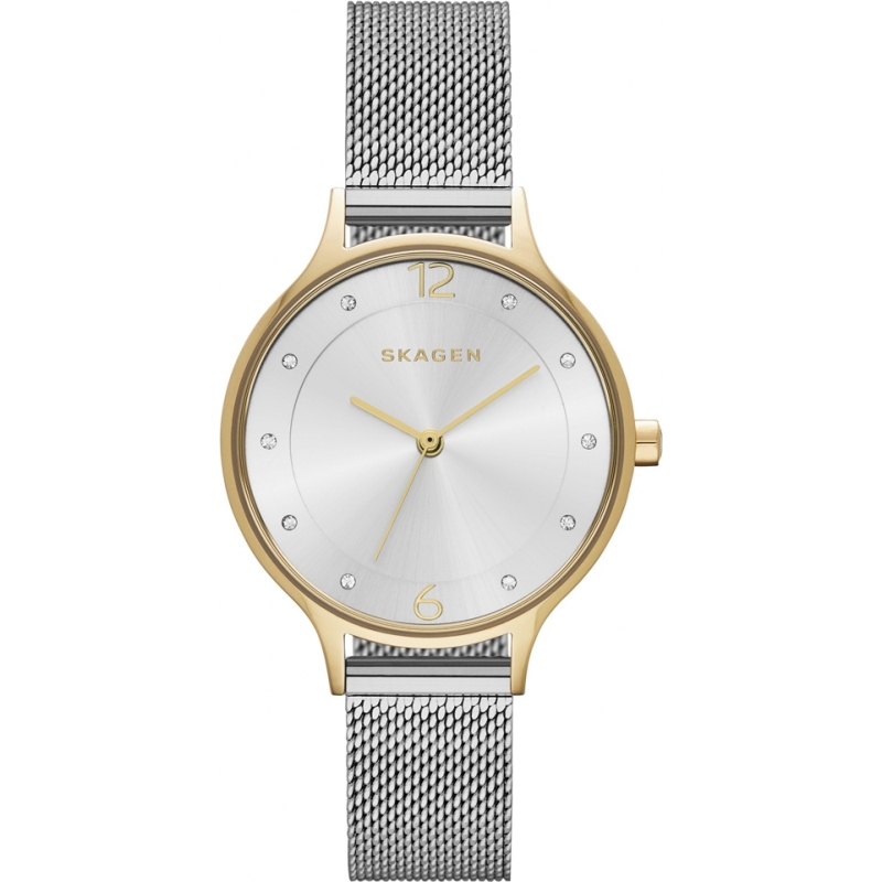 Skagen Ladies Anita Silver Mesh Strap Watch