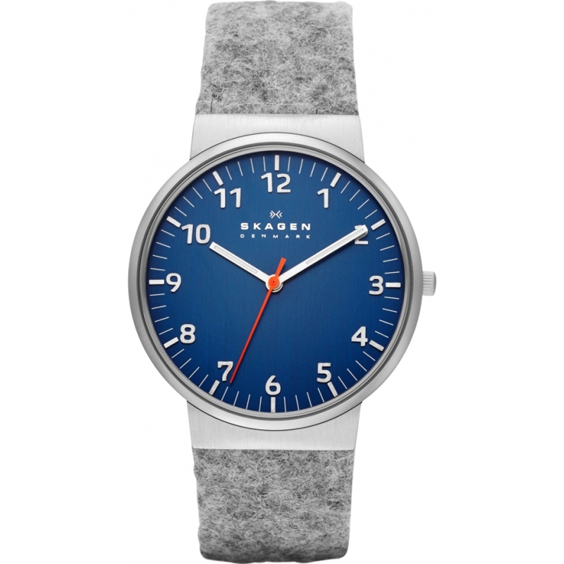 Skagen Mens Ancher Grey Felt Strap Watch