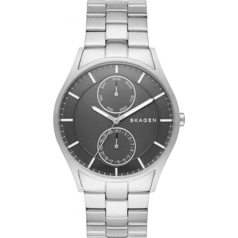 Skagen Mens Holst Silver Steel Mesh Bracelet Watch